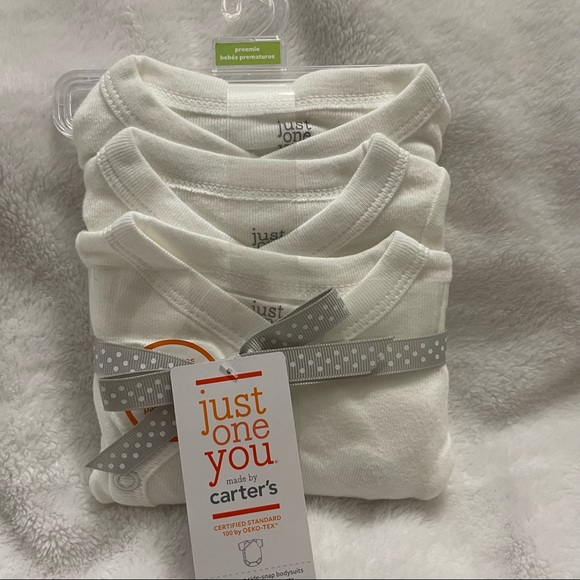 Carter's Just One You Bodysuit preemie 3 pack short sleeve New - Picture 1 of 5